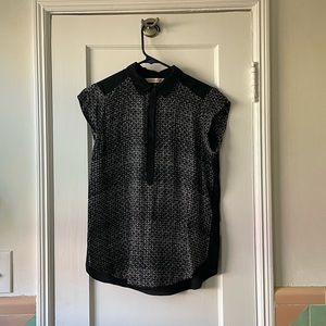 Rebecca Taylor black and white print tank